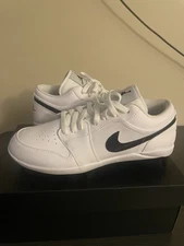 Nike Jordan 1 Retro MCS Low White/Black Baseball Cleats Size 8.5 CJ8524-100