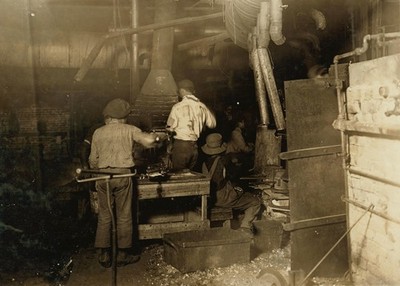 Lewis Hine Glass Works Boy 1908 Vintage Industrial Photo Reprint Wall Art