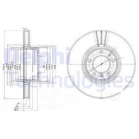 Delphi 2X Bremsscheibe Vorne Ø324 Mm BelüFtet Unbeschichtet FüR BMW 5Er Touring