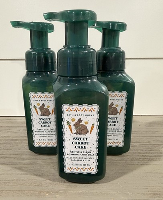 #ad 3 PACK Bath amp; Body Works SWEET CARROT CAKE Gentle Foaming Hand Soap NEW $34.90
