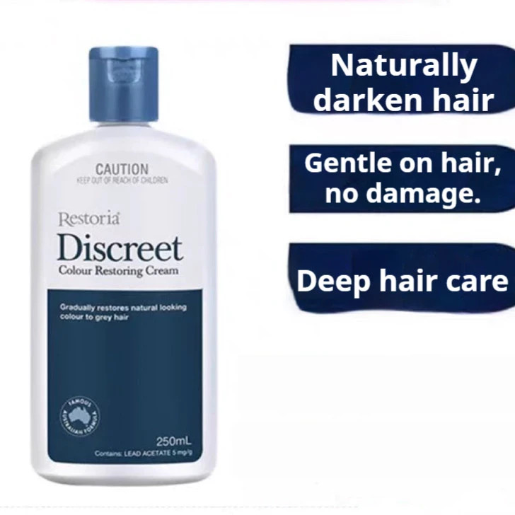 1x Restoria Discreet Hair Cream Gradual Grey Hair Color Restorer