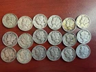 Mercury Dimes Lot Of 18 90% Silver 1920- 1944