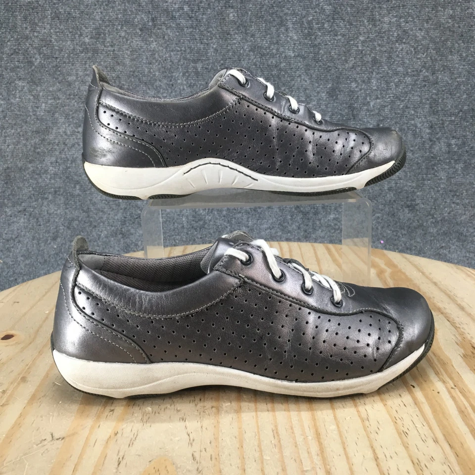 Dansko Zapatos Mujer 40 Hillary Informales Zapatillas bajas Cuero Gris Metálico Foto 2 de 4