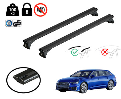 Nordrive Dachträge Querträgerr Für Audi A6 Avant (C8) 2018-2025 Schwarz 127 cm