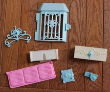 Mattel Barbie Swan Lake Castle Replacement Parts - 7 Pieces, Window, Drawers, et