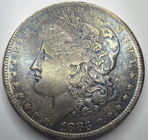1883 O Morgan Silver Dollar - Toned USA Coin - E3