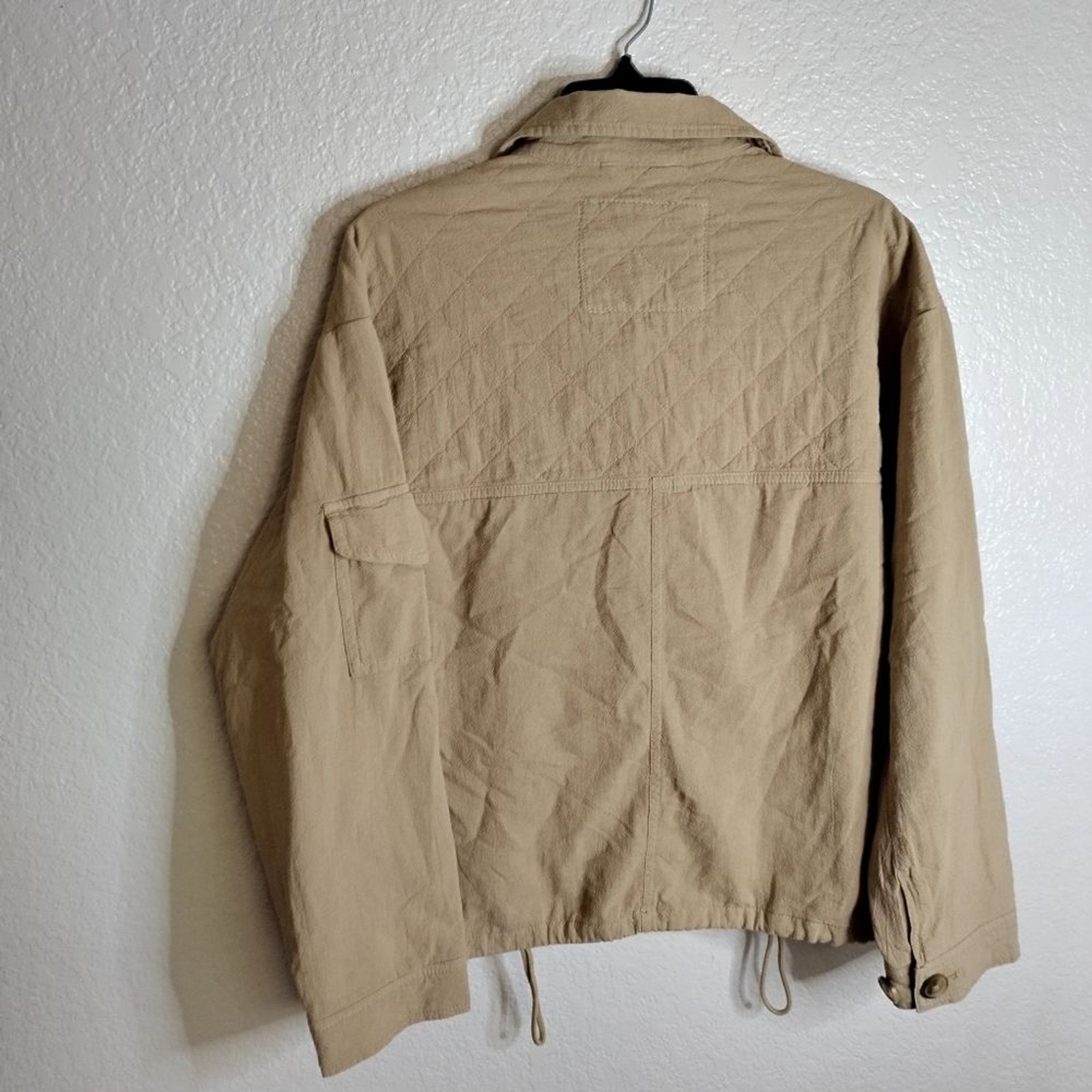 American Eagle Spec Button Down Drawstring Shaket… - image 7