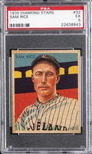 1935 DIAMOND STARS #32 SAM RICE PSA 5