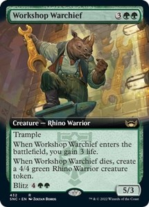 Workshop Warchief (Extended Art) Foil - Streets of New Capenna #432