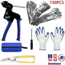 150pcs Metal Zip Ties Stainless Steel Cable Tie Gun Heavy Duty Tool Set 150pcs Metal Zip Ties Stainless Steel Cable Tie Gun Heavy Duty Tool Set