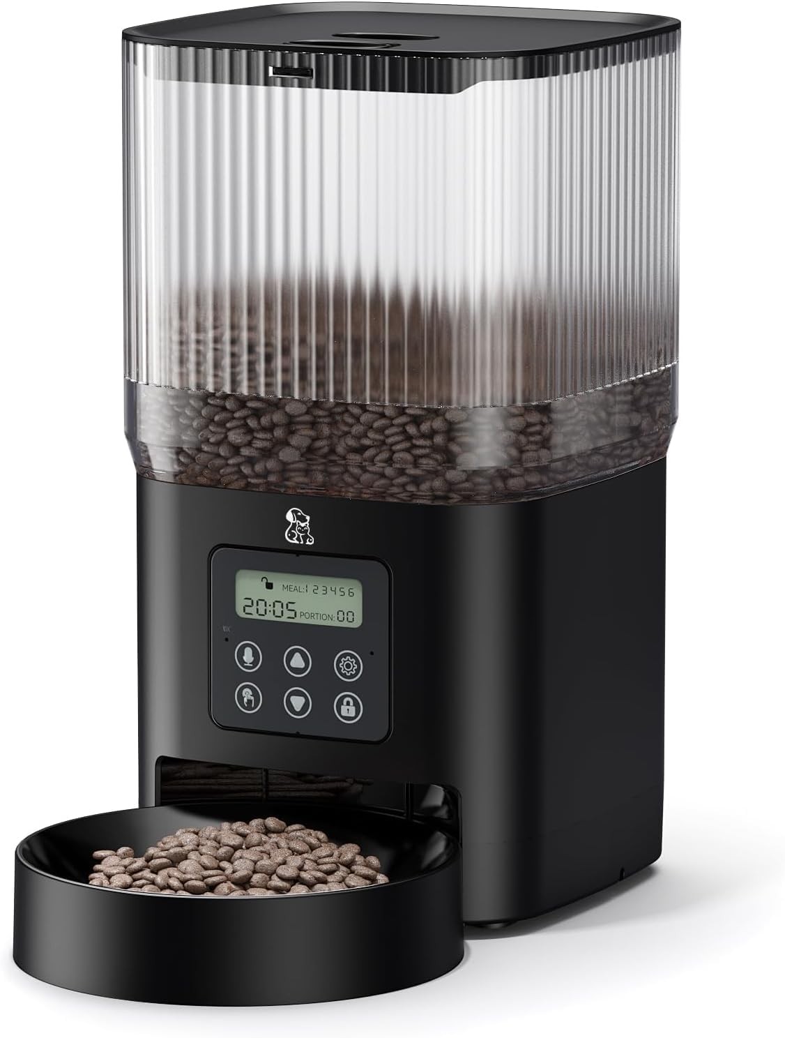 Dispenser,automatic Dog Feeder 5l, Ft90 - Black