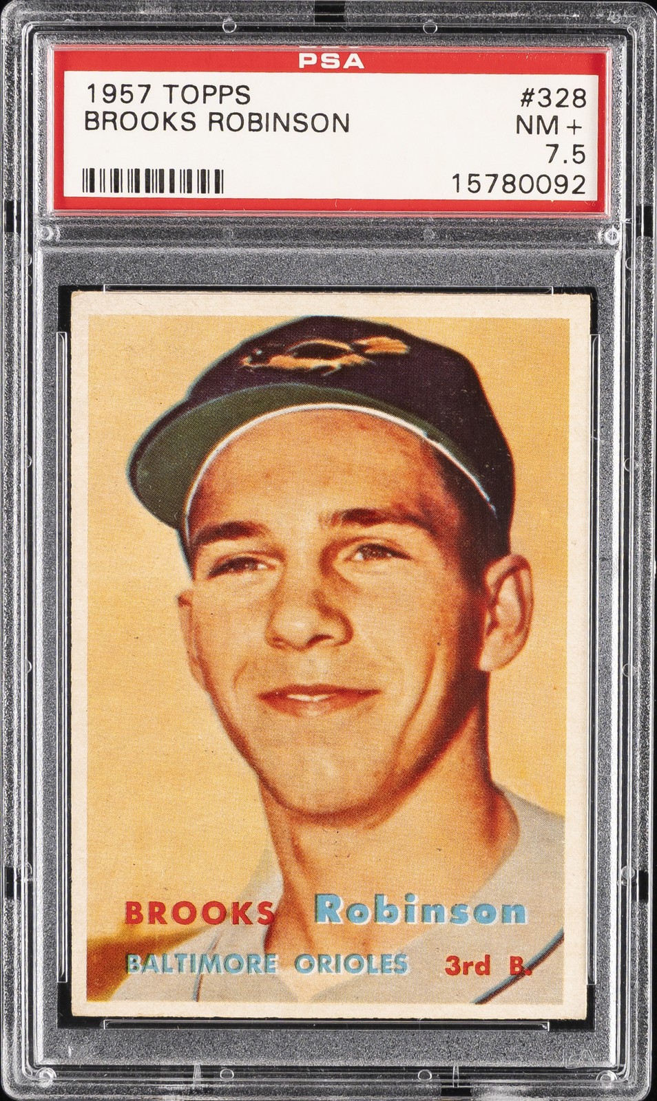 1957 TOPPS #328 BROOKS ROBINSON PSA 7.5