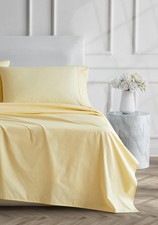 Linen Closet King Size Sheet Set  100 Natural Cotton Percale, 4-Piece Bed