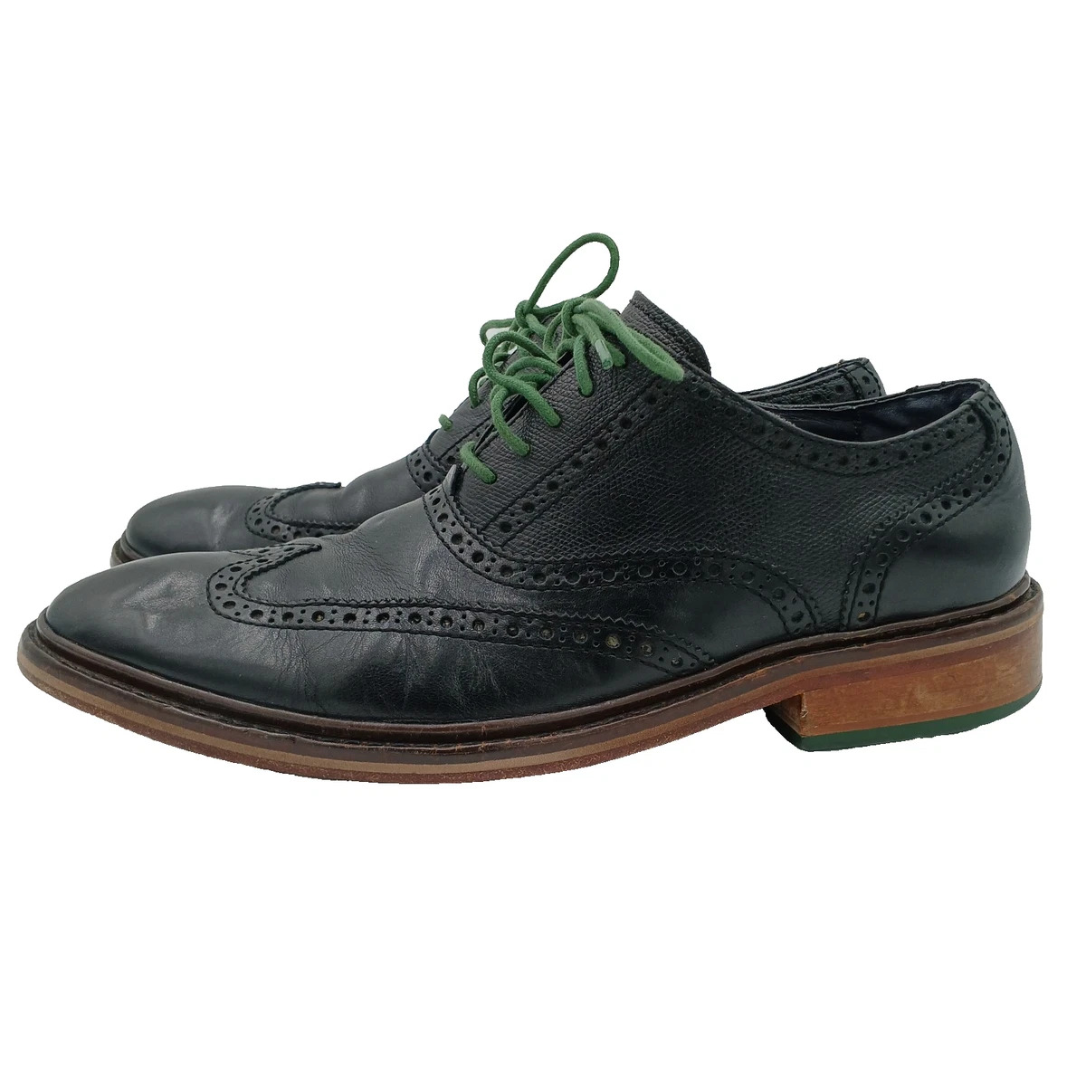 Cole Haan Centre Street Shoes US 8 M Green Plain Leather Lace-Up Oxford Shoes Cole Haan M Green Dress Shoes for Men for sale | eBay main image 4