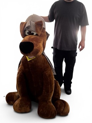 Jumbo 4 Ft Tall - Plush Sitting Scooby Doo Sherlock Holmes - Rare