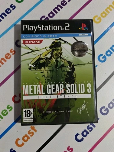 METAL GEAR SOLID 3 SUBSISTENCE ITALIAN VERSION PS2 PLAYSTATION 2 NM