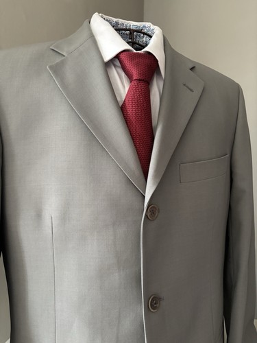 Balmain Paris Blazer Jacket Men’s 40” Chest 100% Wool Light Grey Lined - Picture 3 of 15