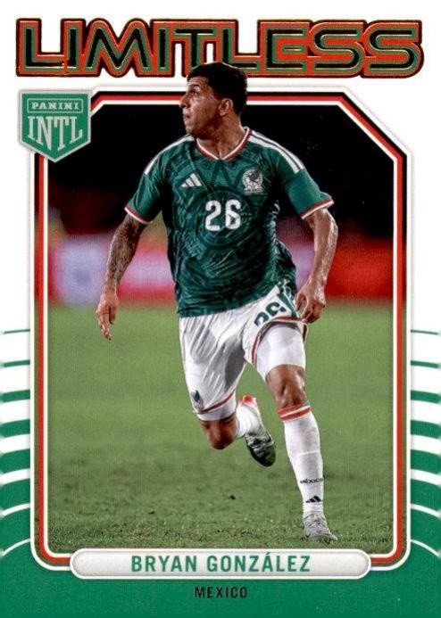 2025 Panini Mexico International Limitless #9 Bryan Gonzalez Mexico Futbol NM