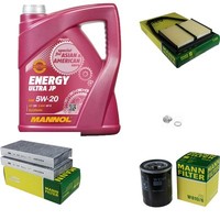 MANN-FILTER Inspektionspakete Mannol 5L Energy 5W-20 FüR Honda Stream 1.7 16V