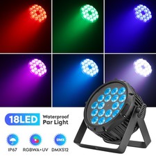 Waterproof RGBWA UV 18x15W LED Par Light DMX Stage Spot Strobe Lighting Wedding
