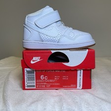 TD Nike Son of Force Mid White Tan 615162-107 NEW in Box Kids Toddler Size 6c