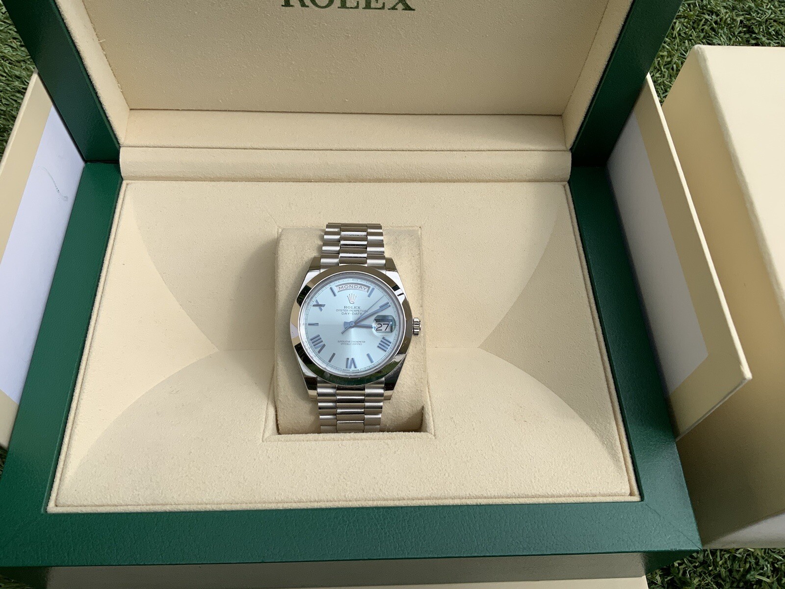 Rolex Day-Date 40 Ice Blue Dial Platinum Case 40mm 228206