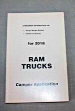 Oem 2018 Dodge Ram Trucks Camper Applications - New Unused Mint