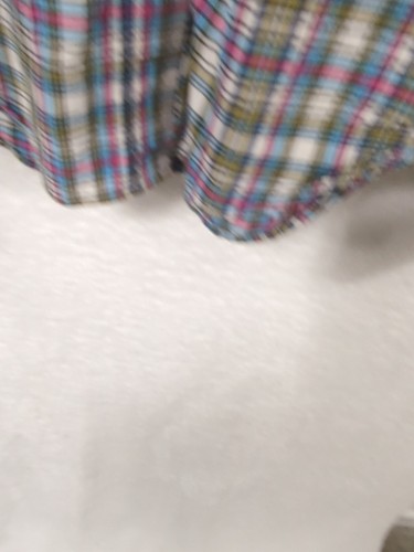 Cruel Girl Womens Shirt Long Sleeve Button Up Collared Green Blue Plaid L - Imagen 5 de 8