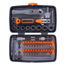 38Pc Hand Tool Set Mechanics Kit Socket Wrench Screwdriver Household Repair Tool