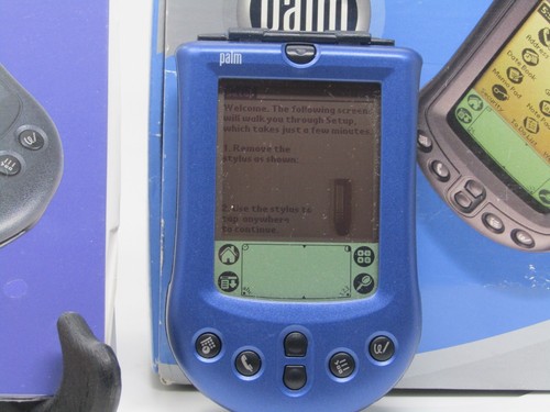 Assistant personnel portable vintage Blue Palm Pilot M100 PDA noir manuel - Photo 2 sur 5