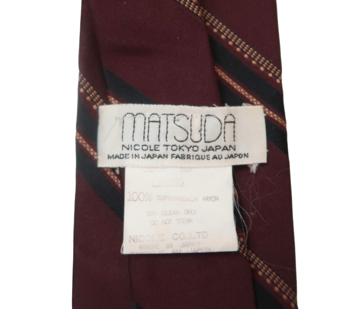 vtg MATSUDA Japan striped tie w Logo shield studs | eBay vtg MATSUDA Japan striped tie w Logo shield studs | eBay