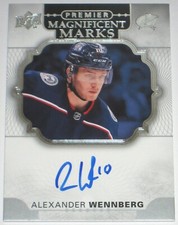 2017-18 UPPER DECK PREMIER MAGNIFICENT MARKS ALEXANDER WENNBERG AUTOGRAPH CARD