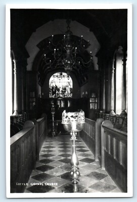 POSTKARTE KLEINE SCHWINDELKIRCHE - CAMBRIDGESHIRE - INNENANSICHT - EINFACHE RÜCKSEITE