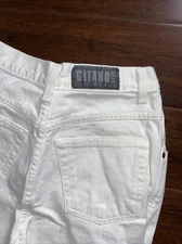 Vintage Gitano High Waist Denim Mom Jeans Size 6 (26x28) Cream Color 100% Cotton