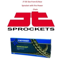 JT Front Rear Sprocket Kit 12T 49T and 520 Heavy Duty Chain Kawasaki KX125 80-93