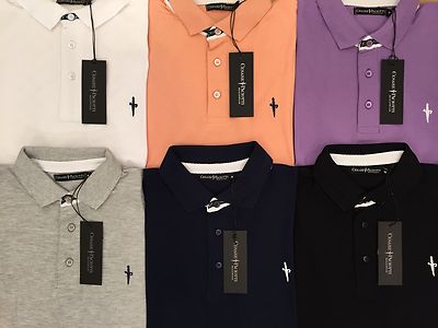 Cesare Paciotti Polo Shirt Men Short Sleeve Piquet Oxford Cotton