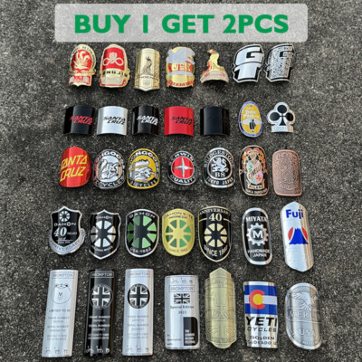 Metal Bike Head Badge BMX Decals Bicycle Fixed Gear Tube Frame