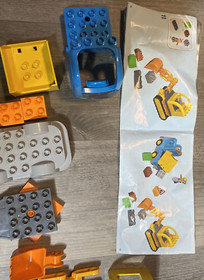 Lego Duplo 10812 Town Truck & Tracked Excavator Construction Set Incomplete