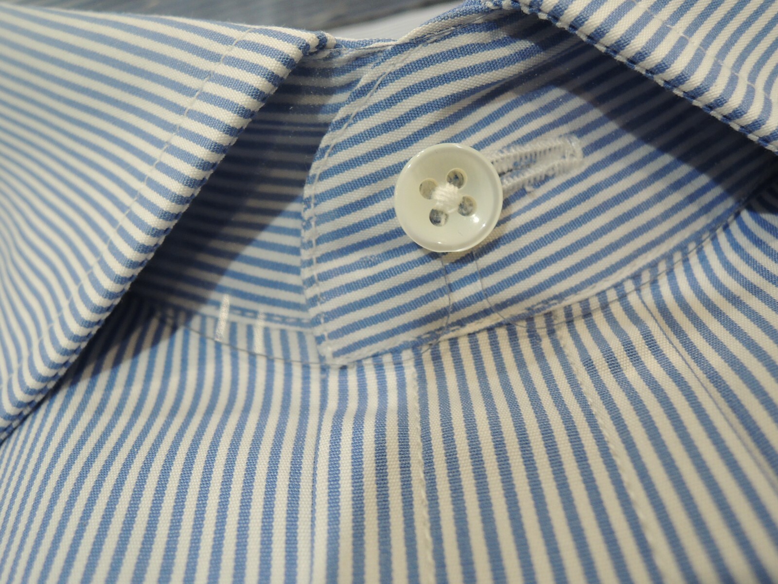 Ralph Lauren Black Label Long Sleeves Striped Polo Dress Shirt in Blue Sz16 -New image 5