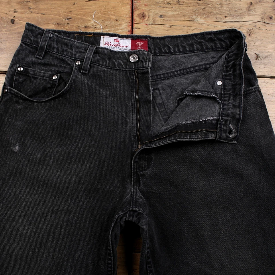 Vintage Levis 545 Jeans 34 x 29 USA Made 90s Dark Wash Straight Grey Brown Tab - Image 3 of 4