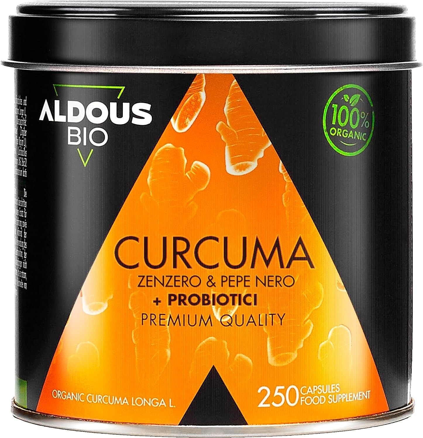 250 Capsule Di Curcuma E Piperina plus Con PROBIOTICI + Zenzero |...