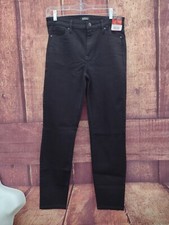 Buffalo David Button Women's High Rise Skinny Jeans, Black, Size 8/29