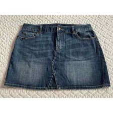 Women s Gap Denim Jean Mini Skirt Dark Wash 14/32