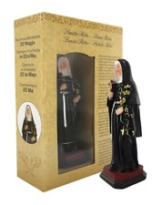 Statua Statuetta di Santa Rita da Cascia in resina in Confezione Regalo 12 cm