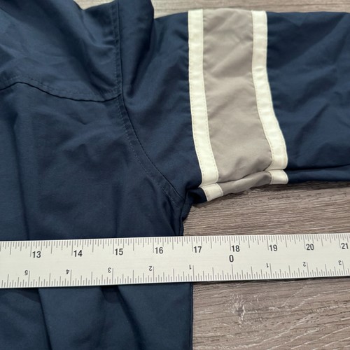 Vintage Nike Jacket Youth Small 8 Blue Gray Zip Lined Windbreaker Silver Tag - Picture 13 of 13