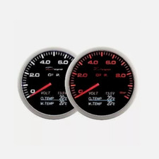 Manometro Strumento 60mm DEPO Pressione Olio 0-10 (4 in 1) Volt/Te.Olio/Te.Acqua