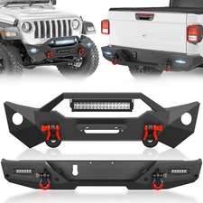 Rear or Front Bumper For 2020-2025 Jeep Gladiator JT With LED Lights & D-rings