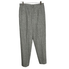 Vintage 90s Grey High Rise Wool Blend Trouser Pants Size 12