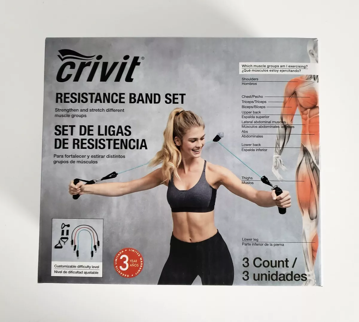 Crivit Resistance Band 9 Piece Set eBay