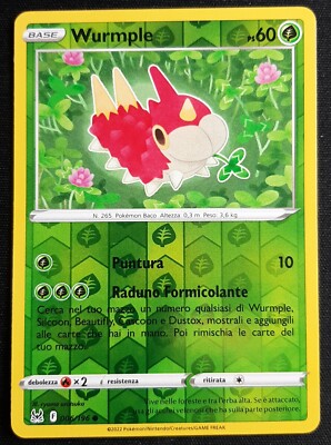 WURMPLE 006/196 Holo Reverse Deutsch Pokemon Verlorener Ursprung